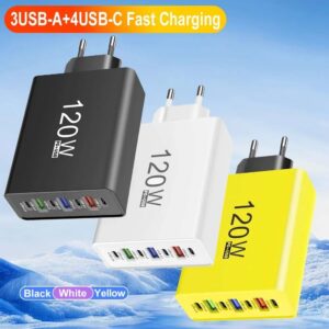 usb-c-ladegeraet-120-w-gesamtleistung-schnellladefunktion-mit-mehreren-anschluessen-typ-c-schnittstelle-kompatibel-mit-iphone-samsung-huawei-und-anderen-mobiltelefonen-europaeischer-stecker
